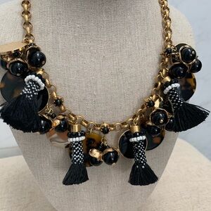 Gold and Black Statement Necklace